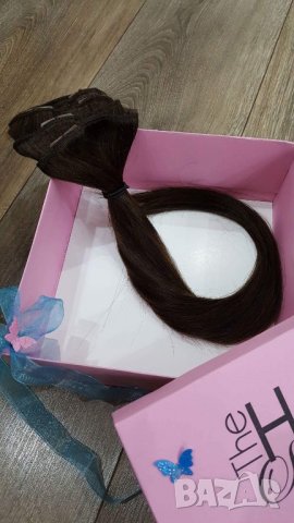 Естествена коса + кутия подарък , снимка 10 - Аксесоари за коса - 21802847