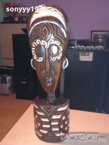 африканска маска-60х20х8см-масивна-дървена-от швеицария, снимка 5 - Антикварни и старинни предмети - 20932954