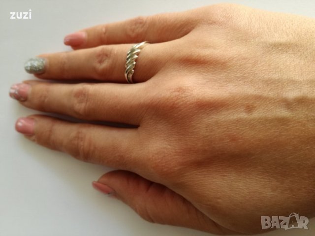 Сребърен изчистен пръстен  - сребро проба 925, снимка 2 - Пръстени - 23057148