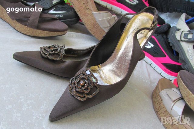 елегантни 39 - 40 дамски обувки Stuart Weitzman original от фин сатен , сандали, GOGOMOTO.BAZAR.BG®, снимка 6 - Сандали - 21822743
