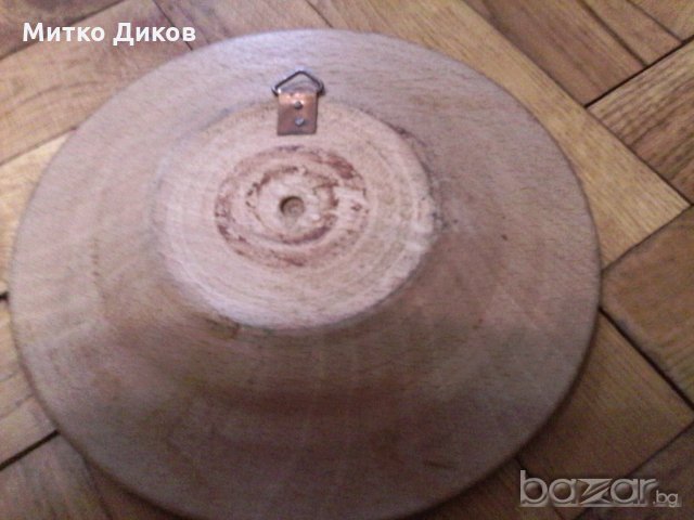 Дървена чиния за стена -Крайова -1981г, снимка 5 - Декорация за дома - 20215995