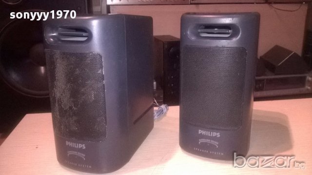 philips-2бр колони 19х16х10см-внос швеицария, снимка 2 - Тонколони - 16910703