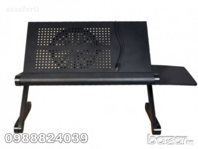 Метална сгъваема маса за лаптоп Т9, снимка 5 - Лаптоп аксесоари - 16858453