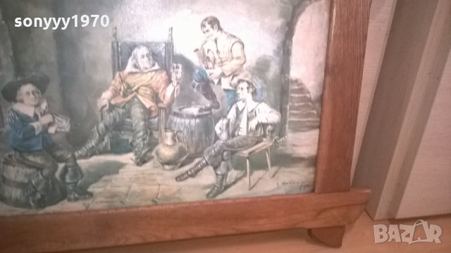 картина-106х66см-дървена рамка-наздравица-внос германия, снимка 15 - Колекции - 25977299