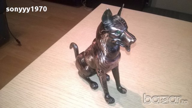 Куче/вълк-метална запалка-17/17/6см-внос швеицария, снимка 6 - Антикварни и старинни предмети - 16160595