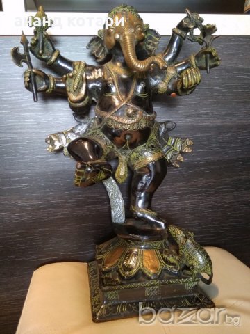 Ганеша от месинг, снимка 3 - Статуетки - 21068953