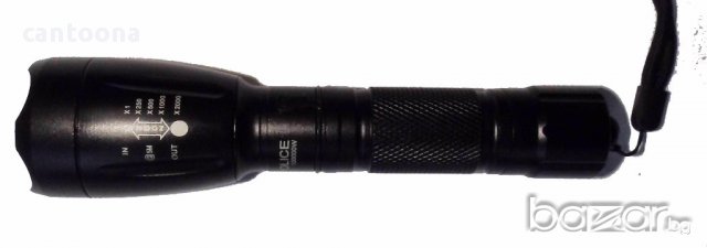 Фенер POLICE CREE T6 със зуум - 1000 лумена