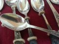 Сервиз посребрени прибори в куфарче, снимка 2