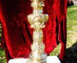 Величествен бронзов свещник 6 кг., барок., снимка 7