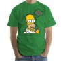 NEW! HOMER ХОУМЪР SIMPSON DONUT мъжка тениска! Поръчай модел с твоя снимка!, снимка 3