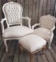 Детско бароково кресло в бяло, снимка 1 - Дивани и мека мебел - 25475015