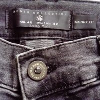 zara man оригинал jeans размер 32 skinny fit цвят тъмно сив мъжки дънки, снимка 2 - Дънки - 22485448