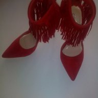 Червени нови секси обувки, снимка 2 - Дамски обувки на ток - 17626293