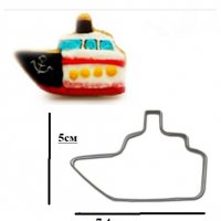 Платноходка кораб лодка метална форма резец за сладки бисквитки фондан украса, снимка 1 - Форми - 21436242