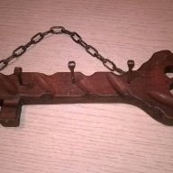 Поставка за ключове-дърво/метал-28х8см-внос швеицария, снимка 4 - Антикварни и старинни предмети - 16788869