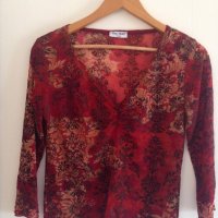 Червена блуза, снимка 3 - Блузи с дълъг ръкав и пуловери - 24452748