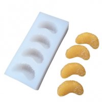 3d 4 мандарини мандарина силиконов молд форма за декорация торта фондан шоколад гипс сапун, снимка 2 - Форми - 25988165