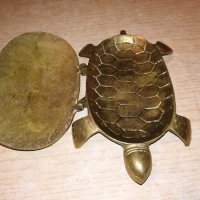 антика костенурка-ретро колекция-мед/месинг-внос франция, снимка 5 - Колекции - 21303331