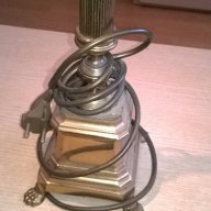 Масивна ретро лампа за две крушки-месинг 80х35см-внос швеицария, снимка 12 - Антикварни и старинни предмети - 17796479