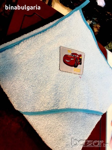 Бебешка кърпа с качулка модел "Колите", снимка 1