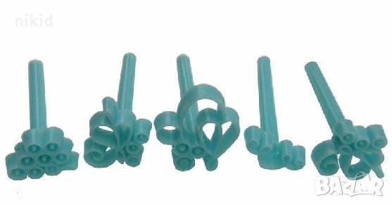 5 бр точки печата пластмасови щампа украса за сладки фондан декор украса, снимка 1