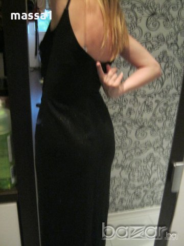 Нова поръчкова дълга рокля. Класика в черно + Подарък Чантичка!!!, снимка 4 - Рокли - 19789933