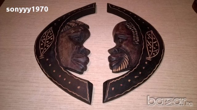 АНТИК-Дървени фигури за стена-2бр-29х14см-внос швеицария, снимка 7 - Антикварни и старинни предмети - 17809978
