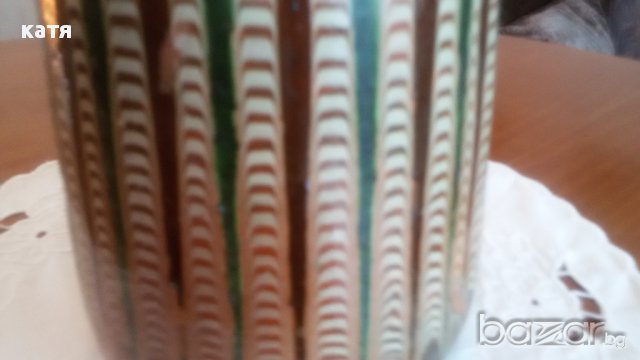 писана глинена делва с капак, снимка 6 - Антикварни и старинни предмети - 18169373