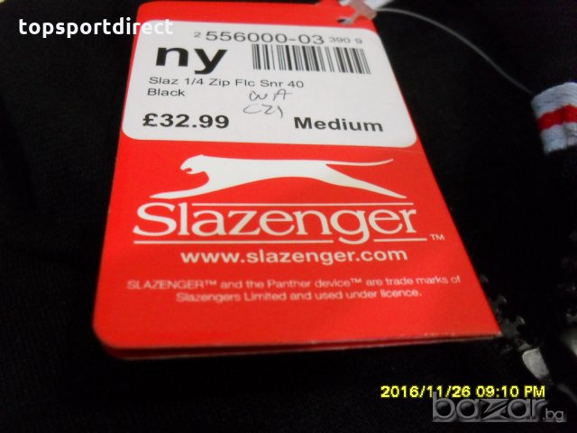 Slazinger 100%оригинал Cпортно горнище 1/4цип ватирано внос Англия., снимка 4 - Блузи - 20261211
