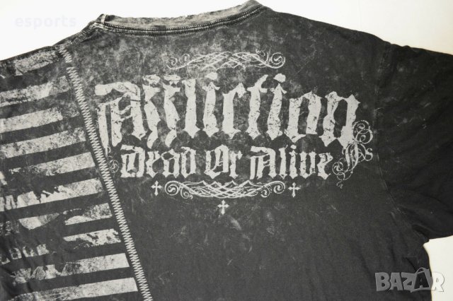 Мъжка тениска AFFLICTION Affliction Live Fast Series Black Wash в черно Black S Small, снимка 5 - Тениски - 25982991