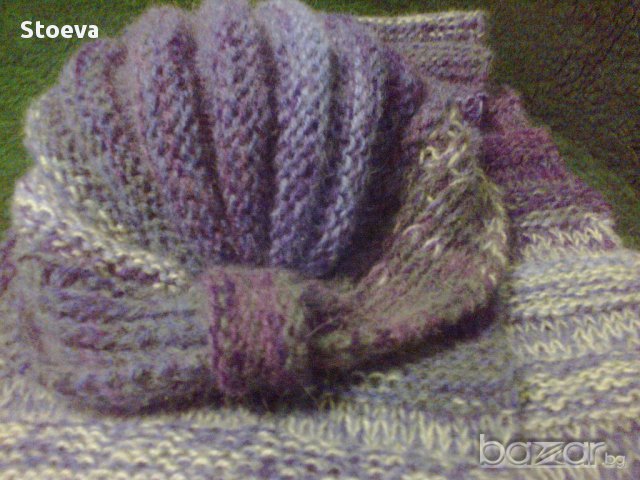 Ръчно плетена шапка тюрбан и шал, снимка 7 - Шапки - 13393097