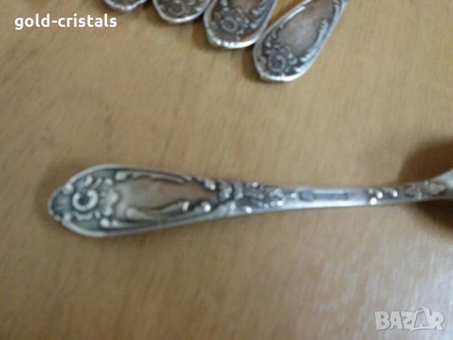 антикварни руски чаени лъжички мнц, снимка 5 - Антикварни и старинни предмети - 25111715