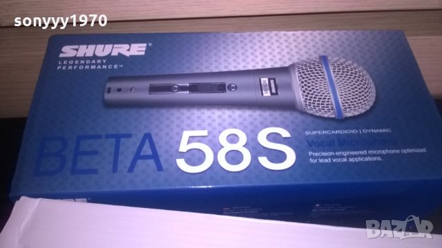 shure beta sm58s-вокален-внос швеицария, снимка 8 - Микрофони - 24899906