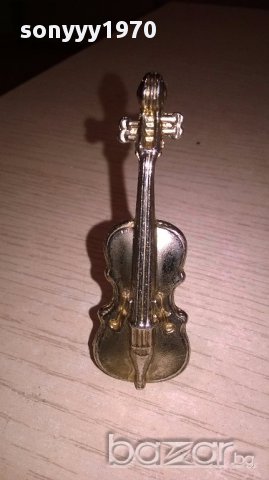 Мини ретро колекция-контрабас-бронз/месинг-7х3х2см-внос швеицария, снимка 6 - Антикварни и старинни предмети - 17528257