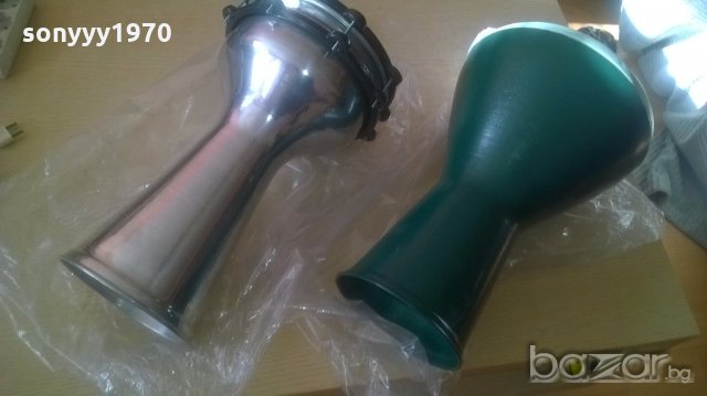 ГОЛЯМИТЕ тарамбуки-нови от сирия-зелена или иноксова-40х25см, снимка 5 - Ударни инструменти - 19687436