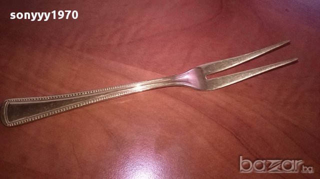 Imperial 18/10-23/24 karat hartvergoldet-вилица 17см-внос швеицария, снимка 5 - Антикварни и старинни предмети - 17888641