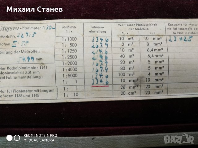  Планиметър "ARISTO" - 1130L от 1955 г., снимка 6 - Други ценни предмети - 24771308