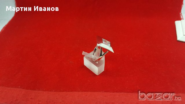 Златен пръстен-бяло злато, снимка 3 - Пръстени - 18033646