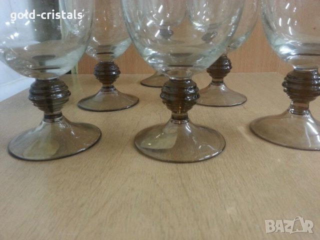  руски кристални чаши с златен кант , снимка 2 - Антикварни и старинни предмети - 25718493