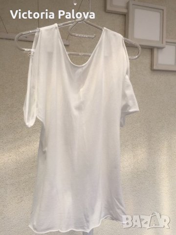 🇮🇹 Тънка нежна блузка,Италия,памук, снимка 3 - Тениски - 22332015