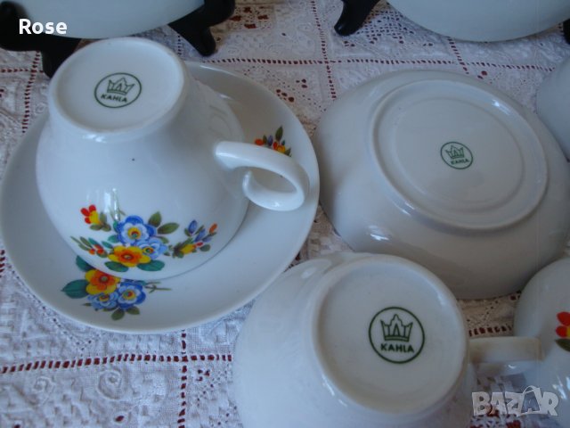 Сервиз за двама за чай/кафе - Kahla „Made in GDR“, снимка 7 - Сервизи - 24608541