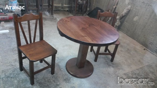 Кръгла маса и столове, снимка 2 - Маси - 20364072