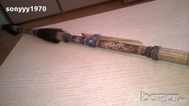 Древно африканско оръжие с стрела-бамбук-резба-внос швеицария, снимка 18 - Антикварни и старинни предмети - 17502328