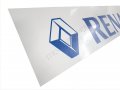 Гумен калобран/предпазител за камион/ремарке Рено/Renault бял със син надпис, снимка 2