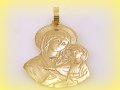 златен медальон Богородица с Младенеца 2.22 грама/14 карата, снимка 6
