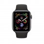 APPLE WATCH SPACE GRAY ALUMINUM CASE WITH BLACK SPORT BAND 44MM SERIES 4 GPS, снимка 1 - Смарт гривни - 23338035