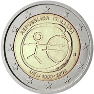 2 Евро монети (възпоменателни) емитирани 2009г (10г. на Икономически и Паричен съюз), снимка 14 - Нумизматика и бонистика - 15990617