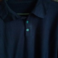 Мъжки пуловер тъмносин с 3 копчета размер XXL-XXXL, снимка 6 - Блузи - 15980413