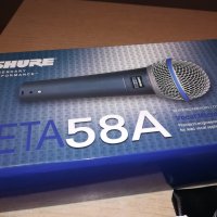 shure beta sm58s микрофон с кабел и кеис и стоика-от швеицария, снимка 2 - Микрофони - 20374213