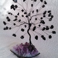 Кристални дръвчета изцяло от естествени камъни.Дървото на живота и любовта., снимка 15 - Декорация за дома - 19828944